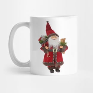 European Style Santa Claus Carrying Gifts And Skis Mug